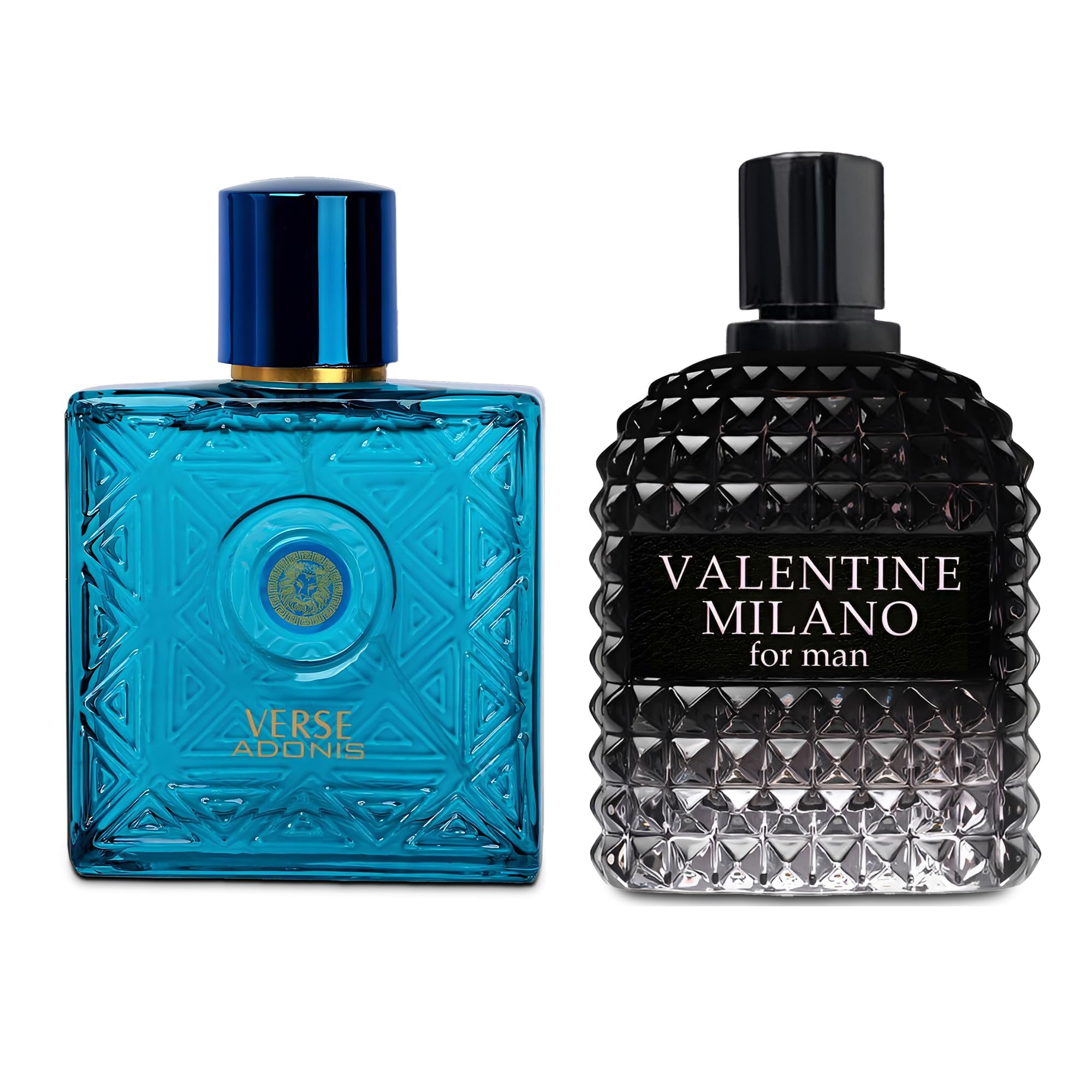 AFLUXE Verse Adonis&Valentine Milano Combo Men Cologne 3.4 Fl. Oz Men's Perfume Refreshing Combination of Woody Floral & Fruity Scents Eau De Parfum for Men Lasts All Day Best Gift for Any Occasion